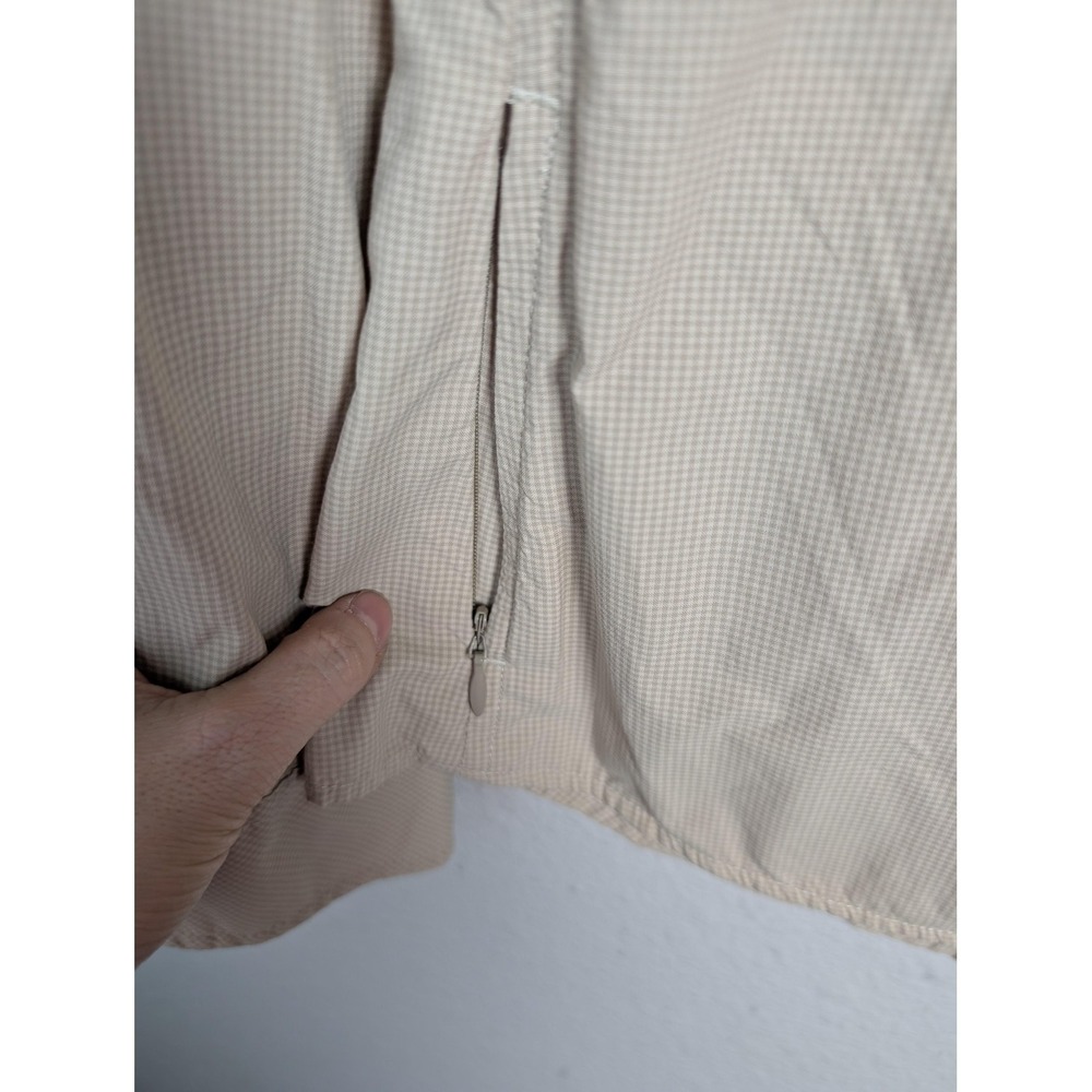 The North Face Shirt Womens XL Beige‎ Check Long Sleeve Button Travel Top - Picture 6 of 10